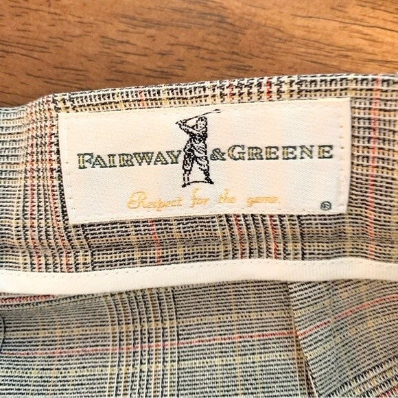 Vintage Fairway & Greene Italian Wool Plaid Modest High Waisted Golf Shorts - Picture 6 of 10